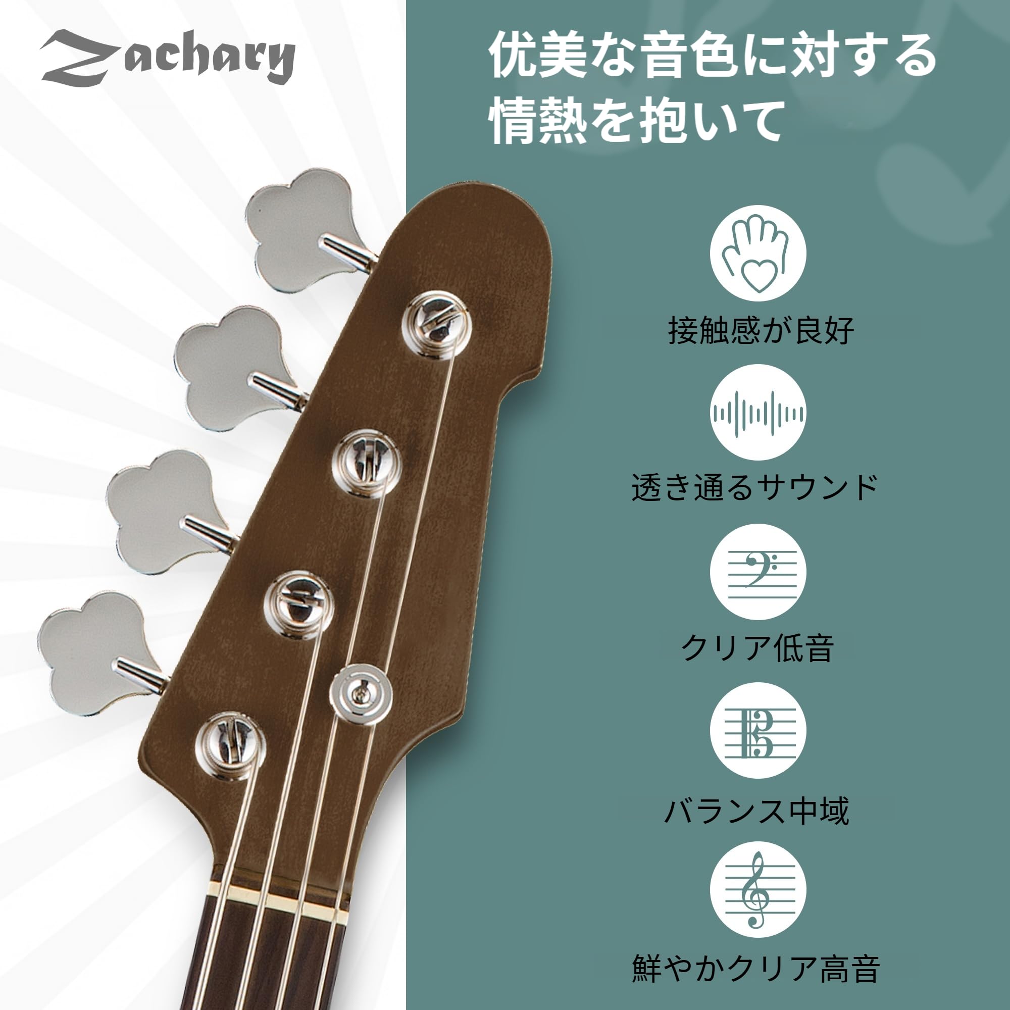 Amazon.co.jp: Zachary アコースティックギター弦 1 パックセット 防錆